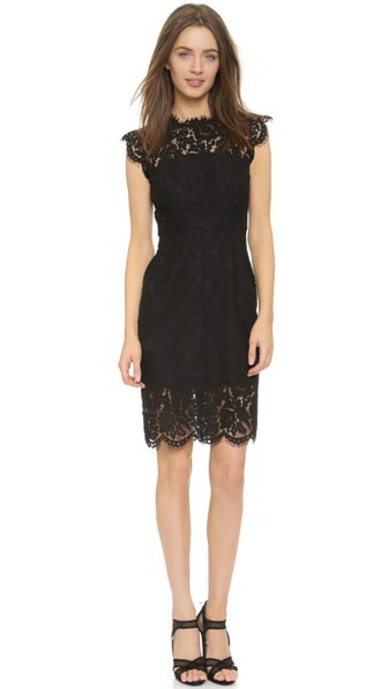 tadashi-shoji-textured-lace-mermaid-gown-in-black-black-nude-lyst