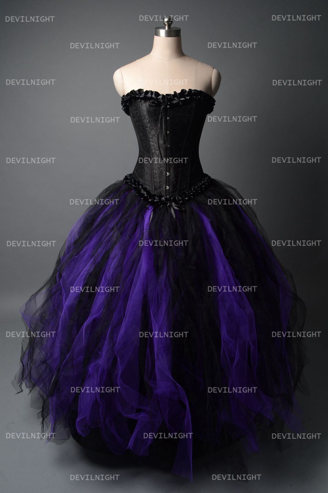 purple gothic wedding dresses photo - 1