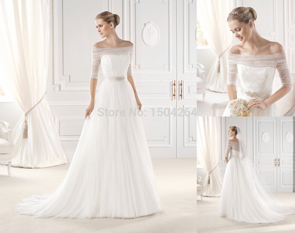 wedding dresses with shoulder sleeves photo - 1